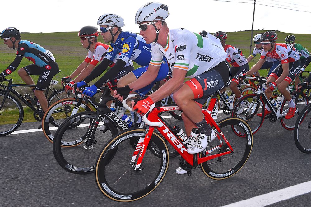 Ryan Mullen rides in the bunch during stage 4 at Volta ao Algarve