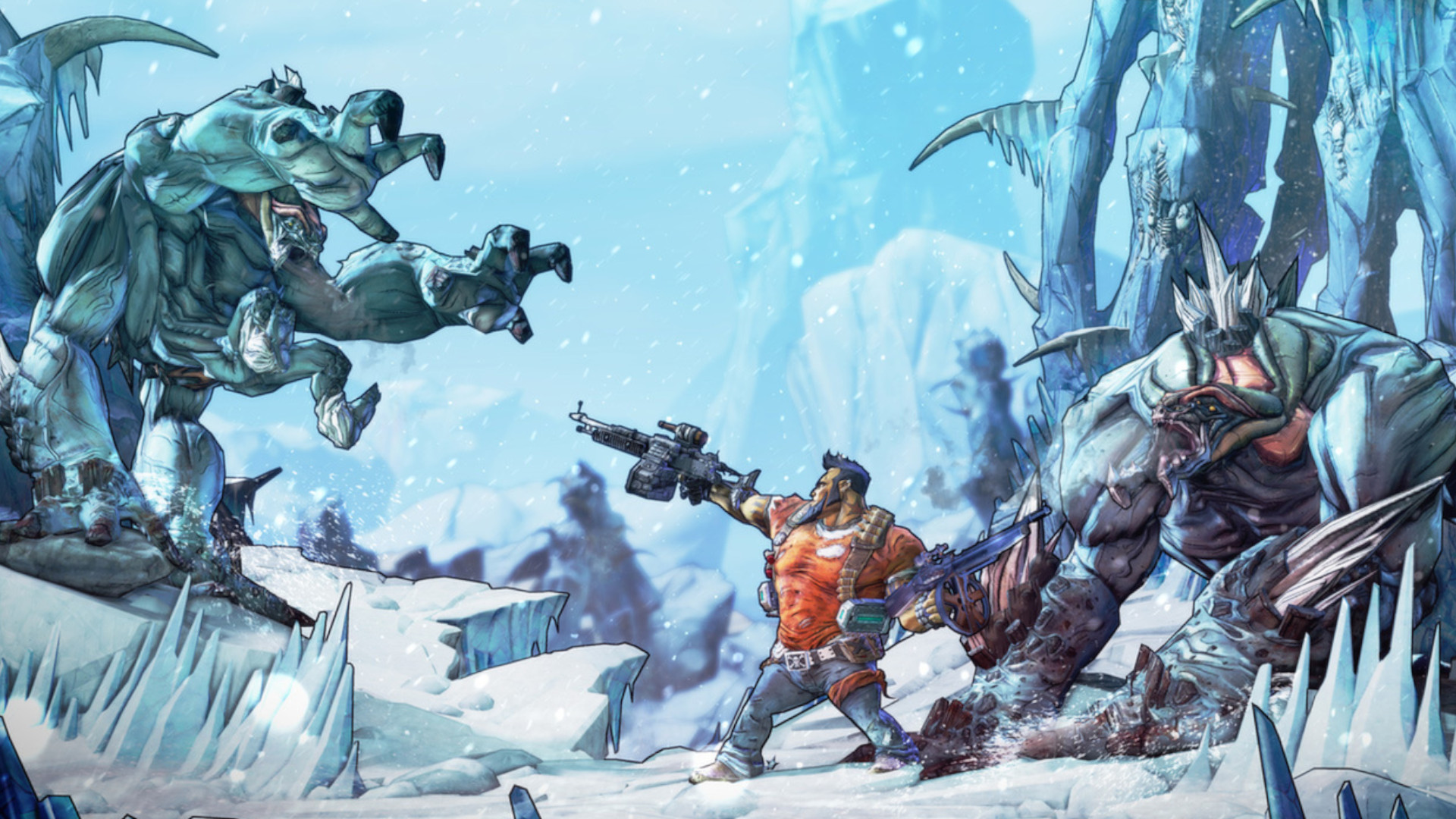 A vault hunter shooting an enemy during one of the best Gearbox games, Borderlands 2.