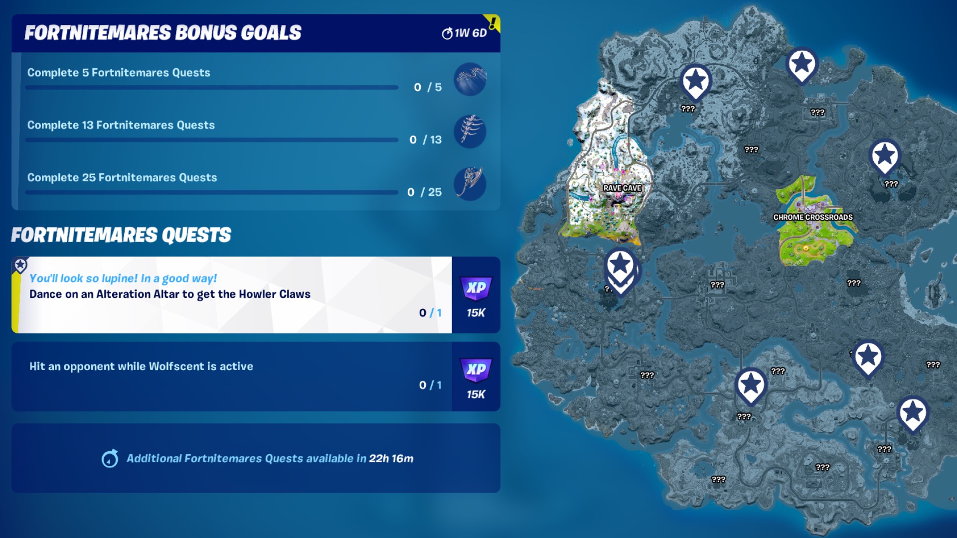 Fortnite Alteration Altar locations for werewolf quest