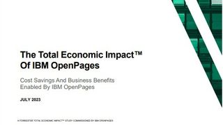 Forrester: The Total Economic Impact™ Of IBM OpenPages