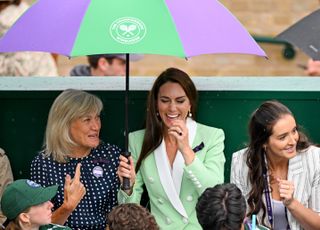 Kate Middleton at Wimbledon in a mint green blazer