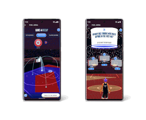 Pixel Arena in the NBA app