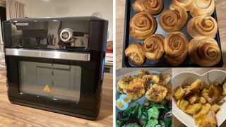Proscenic air fryer with cinnamon rolls, French toast and chicken nuggets
