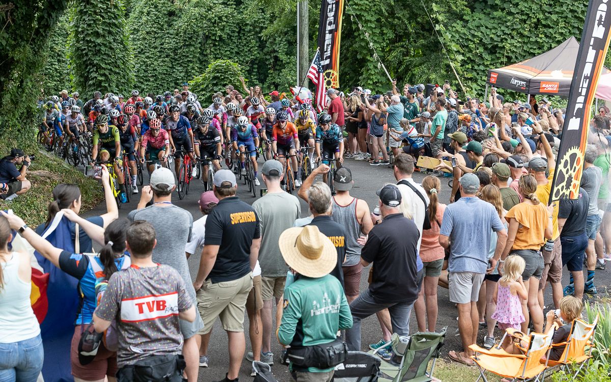The fans in Knoxville were loud and rowdy on the Sherrod Rd climb.