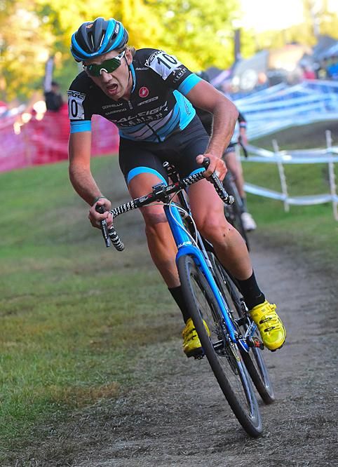 Jamey Driscoll (Raleigh Clement) rode with the chasers but let others do the work until the last couple laps