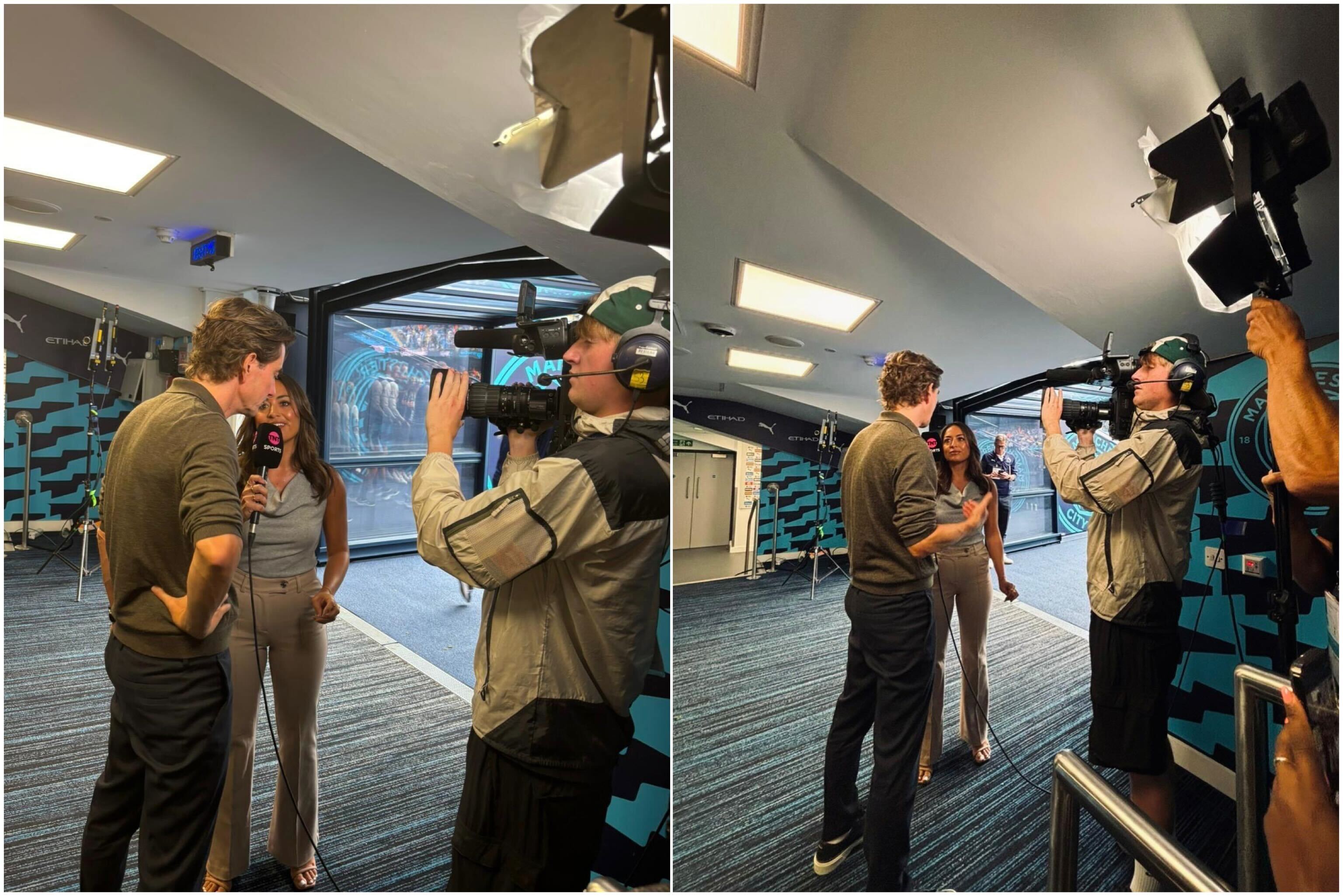 Jules Breach interviews Thomas Frank at half-time
