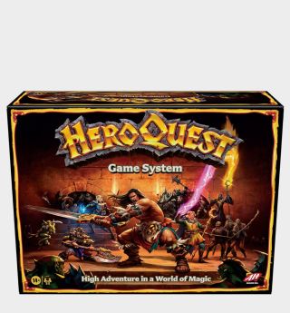 HeroQuest game box on a plain background