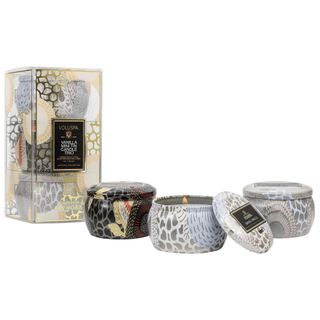 Vanilla Mini Tin Candle Trio Gift Set