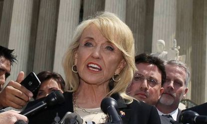 Watch Arizona Gov. Jan Brewer explain her 'religious freedom' bill veto