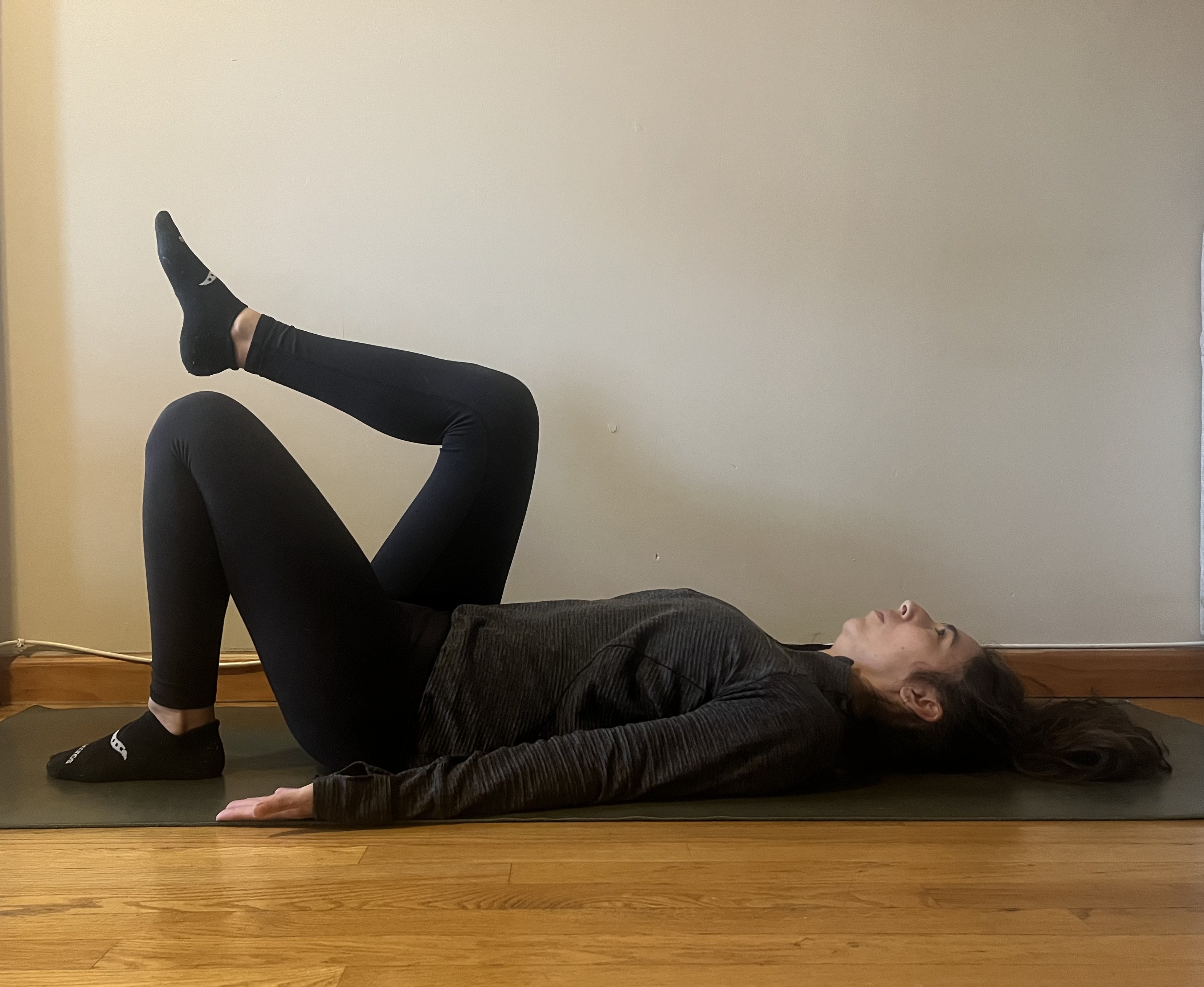 Woman demonstrates exercise