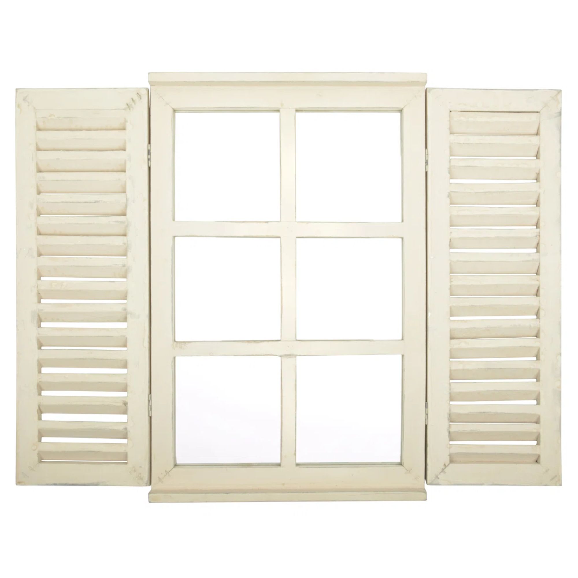 White shuttered mirror