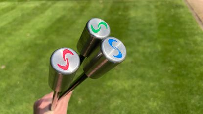 The three sticks as part of the SuperSpeed Golf Men&#039;s Training Set Review