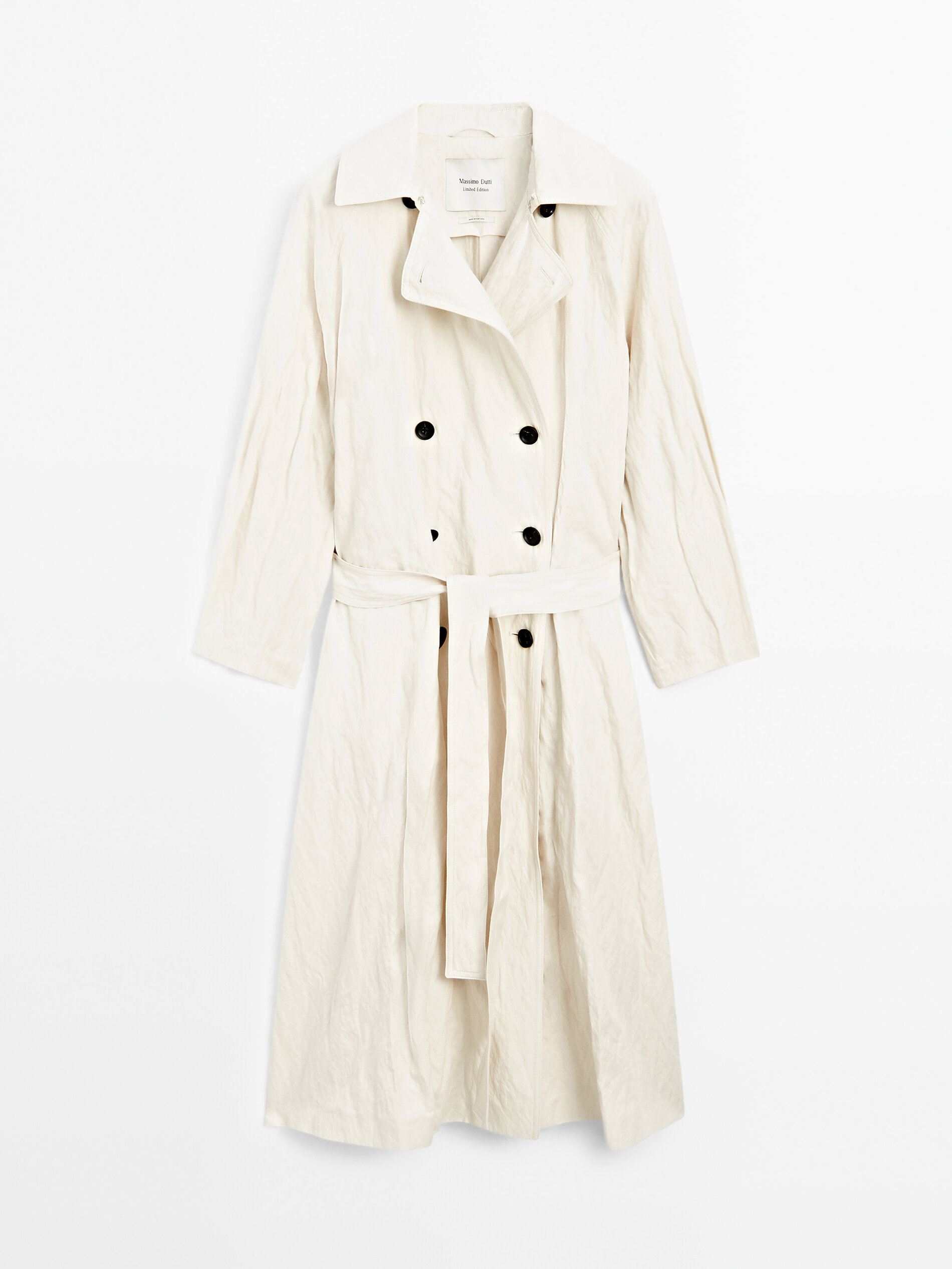 Long Voluminous Cotton Blend Trench Coat - Limited Edition