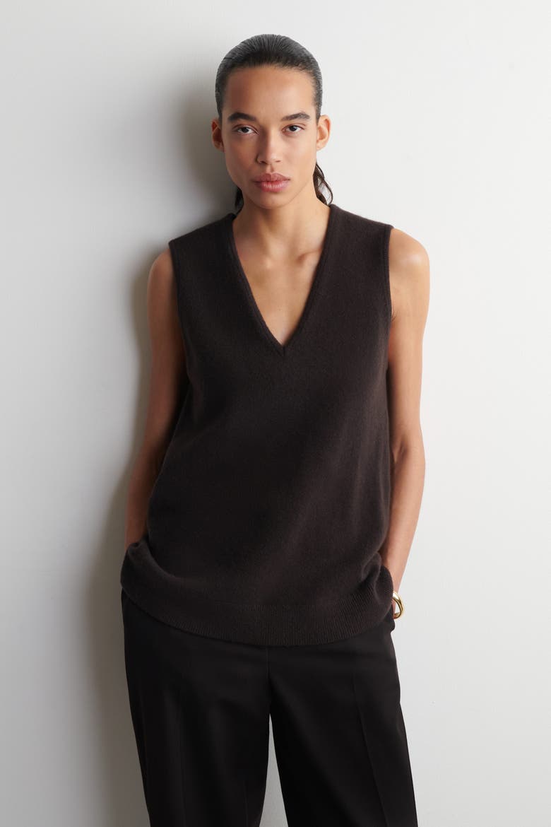 Wool V-Neck Tunic Vest