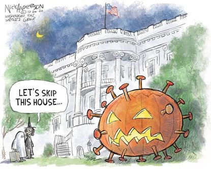 Political Cartoon U.S. COVID Trump White House