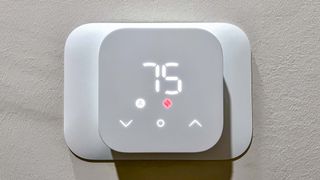 Amazon Smart Thermostat on wall