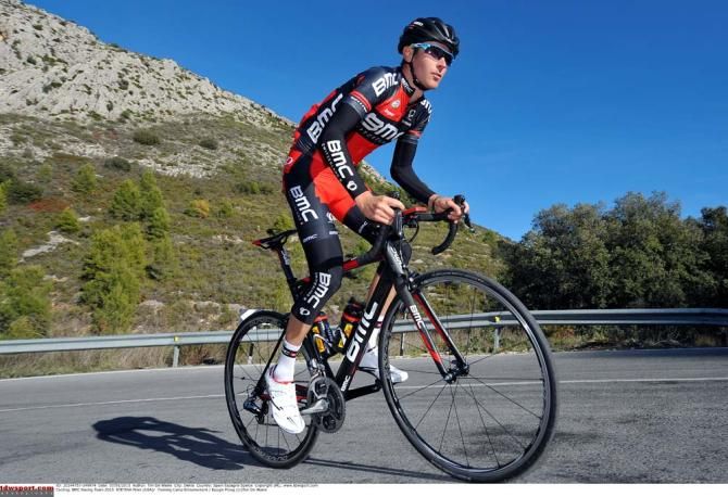 Pete Stetina did not need gloves during the ride under blue skies