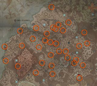 Diablo 4 Altars of Lilith locations in Dry Steppes