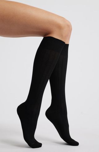 Rib Knee Socks