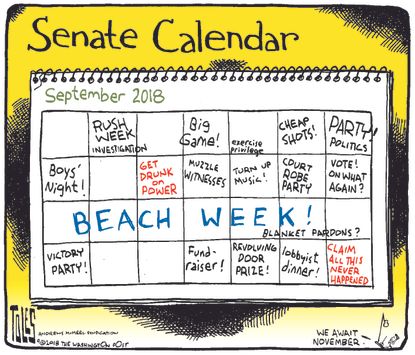 U.S. Senate calendar Brett Kavanaugh hearing