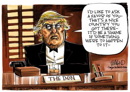Political Cartoon U.S. Trump Godfather Ukraine