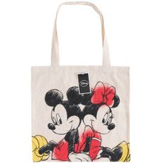 printed mickey and minne bag in white