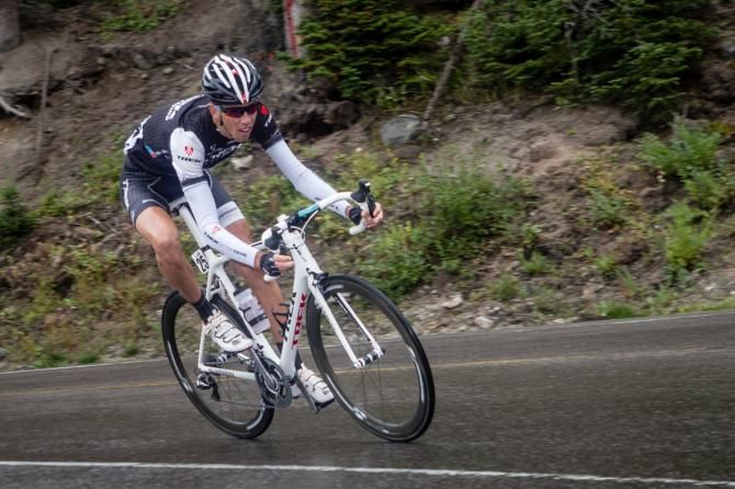 Laurent Didier (Trek) attacks on stage 5 of the USA Pro Challenge to Breckenridge