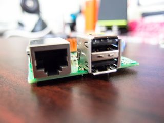 Ethernet and USB ports Raspberry Pi