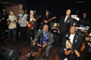 Lee Ritenour, Robert Cray, Steve Cropper, B.B. King and Buddy Guy Performs at the grand opening of B.B. Kings Blues Club at The Mirage on December 11, 2009 in Las Vegas, Nevada