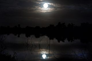 Supermoon and a Lake