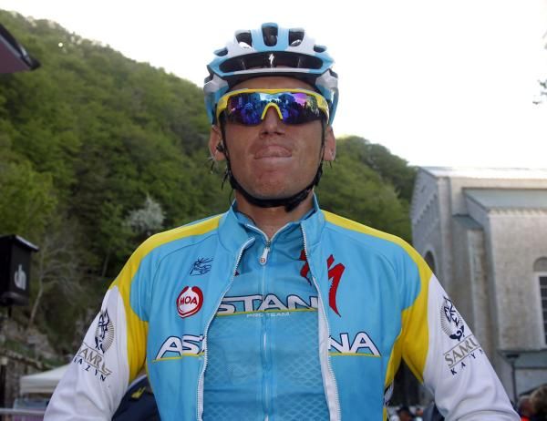 A pensive Roman Kreuziger (Astana) at the finish