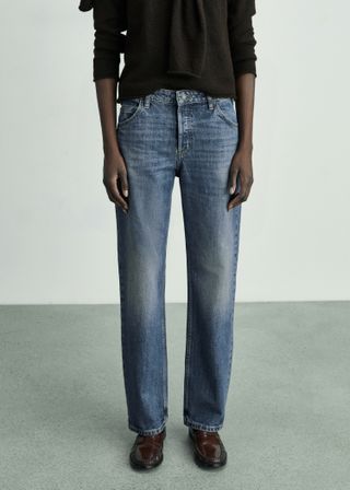 Mid-Rise Straight Jeans - Women | Mango United Kingdom