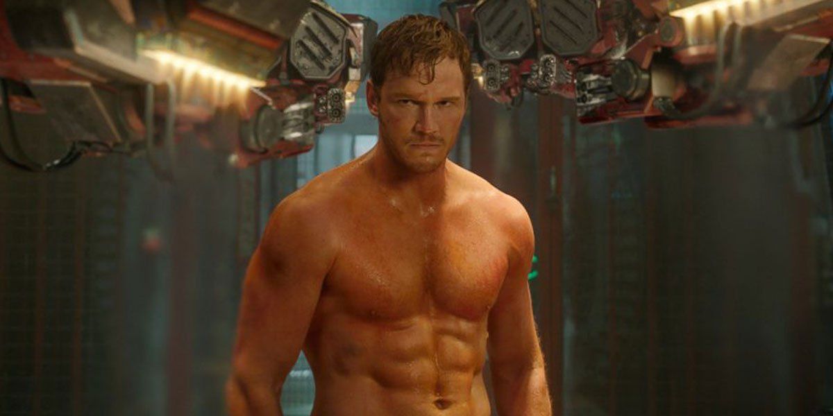 Chris Pratt in Guardians of the galaxy.