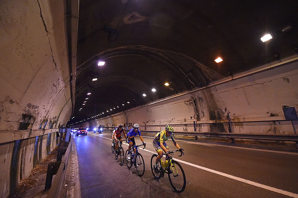 The breakaway at the Tour of Qatar's second stage
