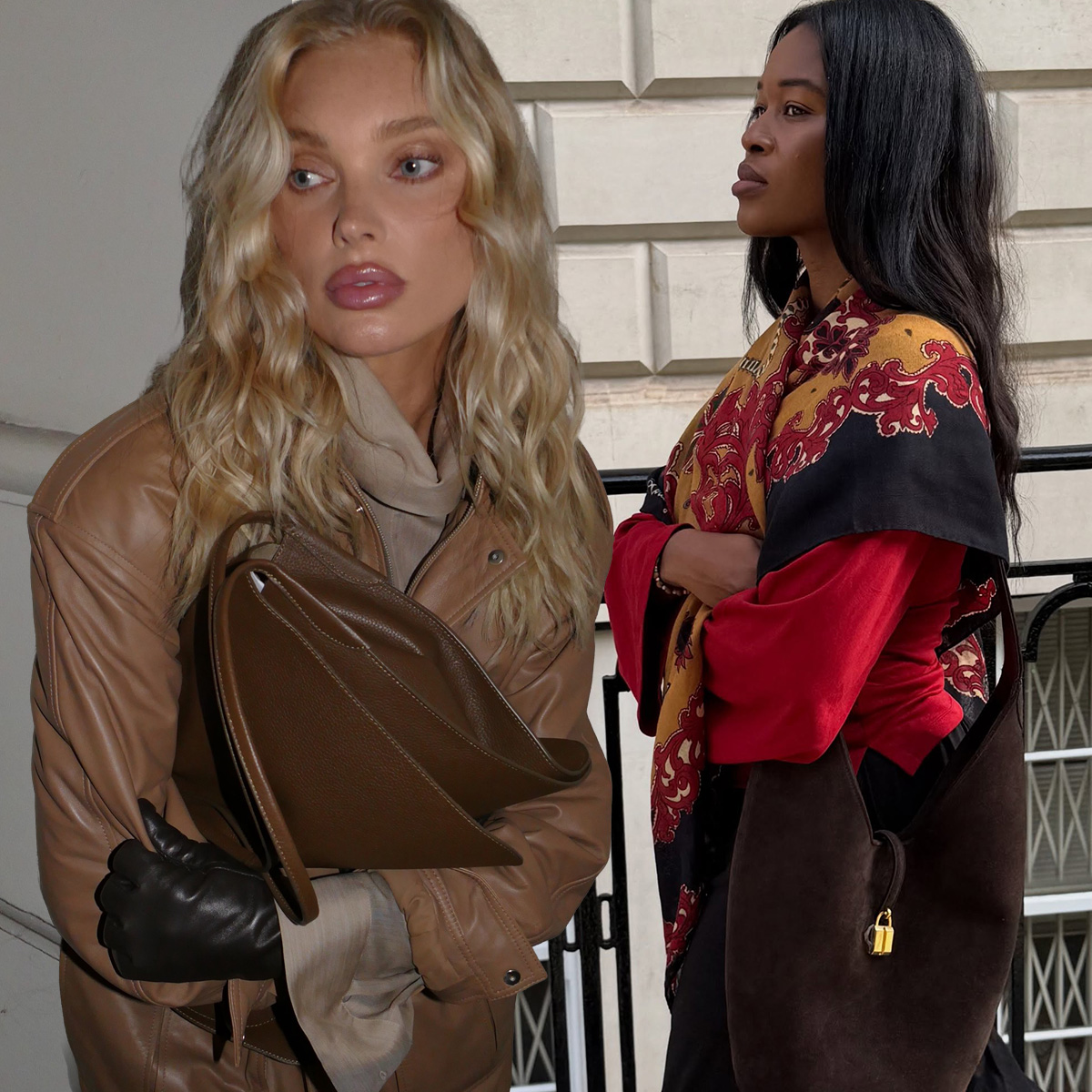 Elsa hosk and marilyn wear chic fall outfits.