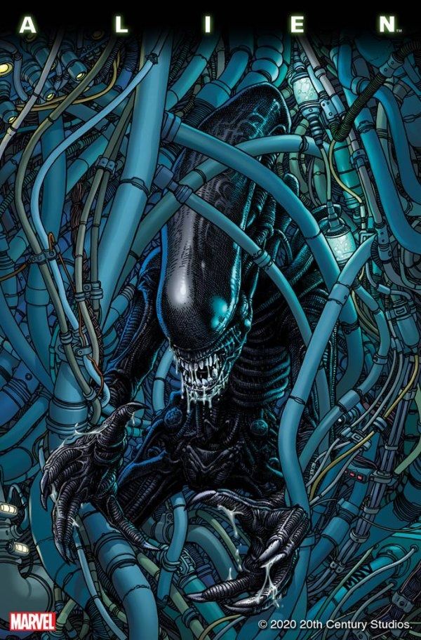 Variant covers for Marvel's "Alien #1" comic book.