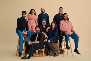 BAFTA Breakthrough; a group of people on a brown background