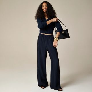 Stratus Pant in Textured Satin