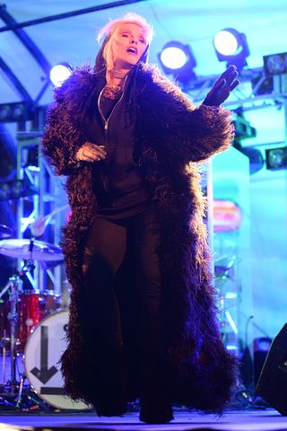 Blondie In Concert At Super Bowl Boulevard, New York On Saturday Night