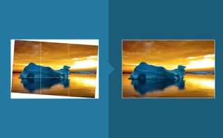 Use Photoshop's Content-Aware Crop tool to automatically fill in the edges of a cropped image with matching content