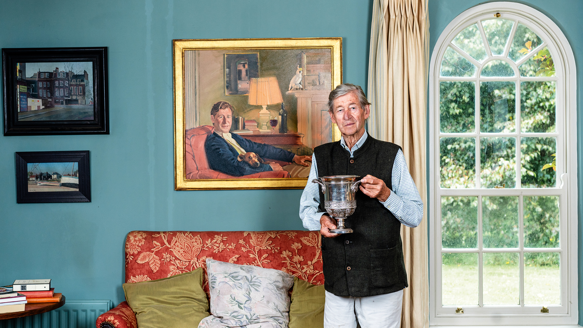 William Montgmery with a silver cup