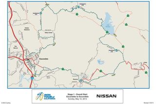 2013 Amgen Tour of California Stage 1 Map