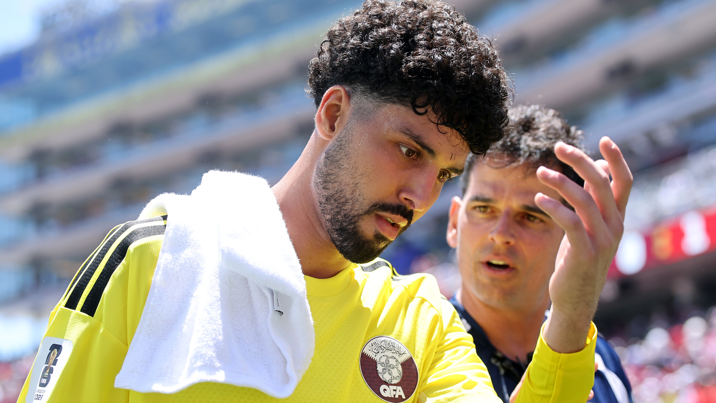 Qatar goalkeeper Mahmoud Abunada