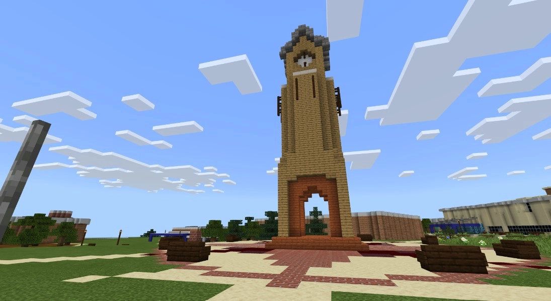 Minecraft version of Columbus State University campus