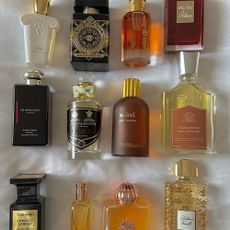 @harrietwestmoreland lots of different perfume bottles