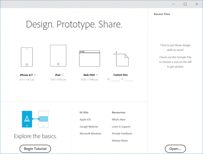 Wireframe tools: Adobe Xd