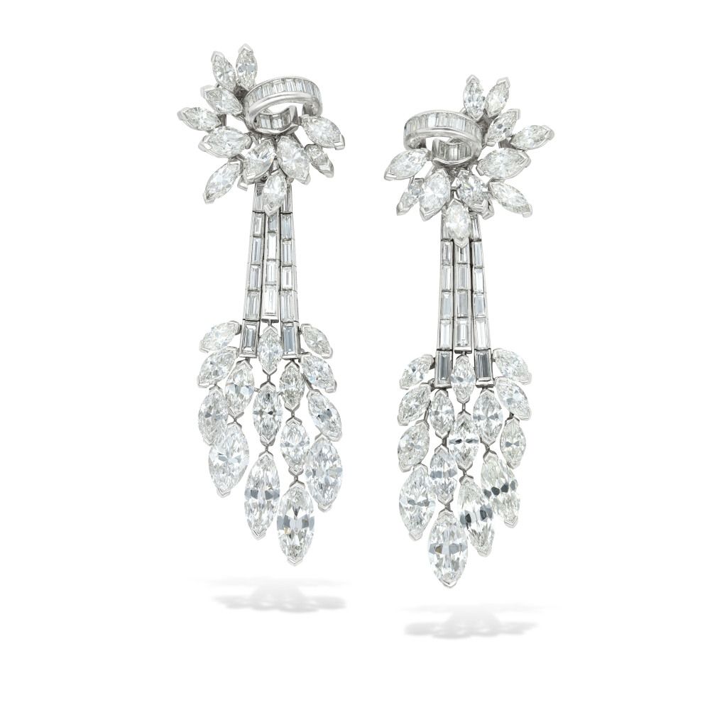 Diamond chandelier-style earrings