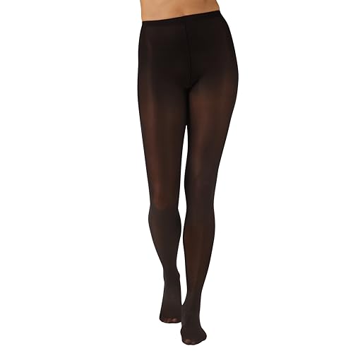 L&#039;eggs Casual Women&#039;s Opaque Tights, Same to Waist, Sheer Toe, Black, Size Medium (pack of 1)