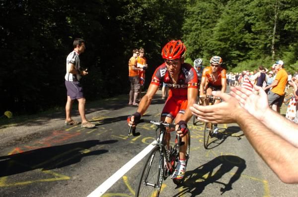 Philippe Gilbert (BMC) on the climb to La Planche des Belles Filles