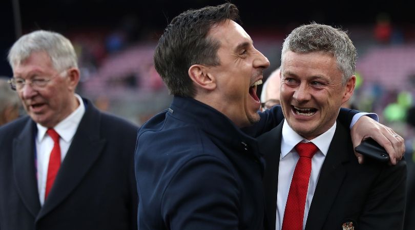 Alex Ferguson Gary Neville Ole Gunnar Solskjaer Manchester United